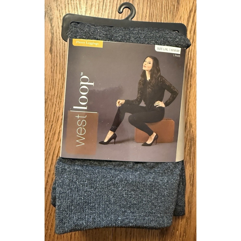 West Loop Fleece Leggings Heather Gray Size L/XL New
